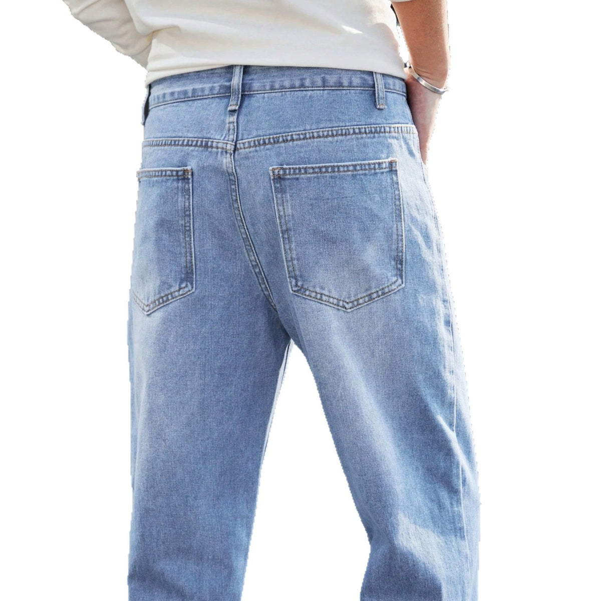 Elevate Your Style with Men's Vintage Washed Denim Pants