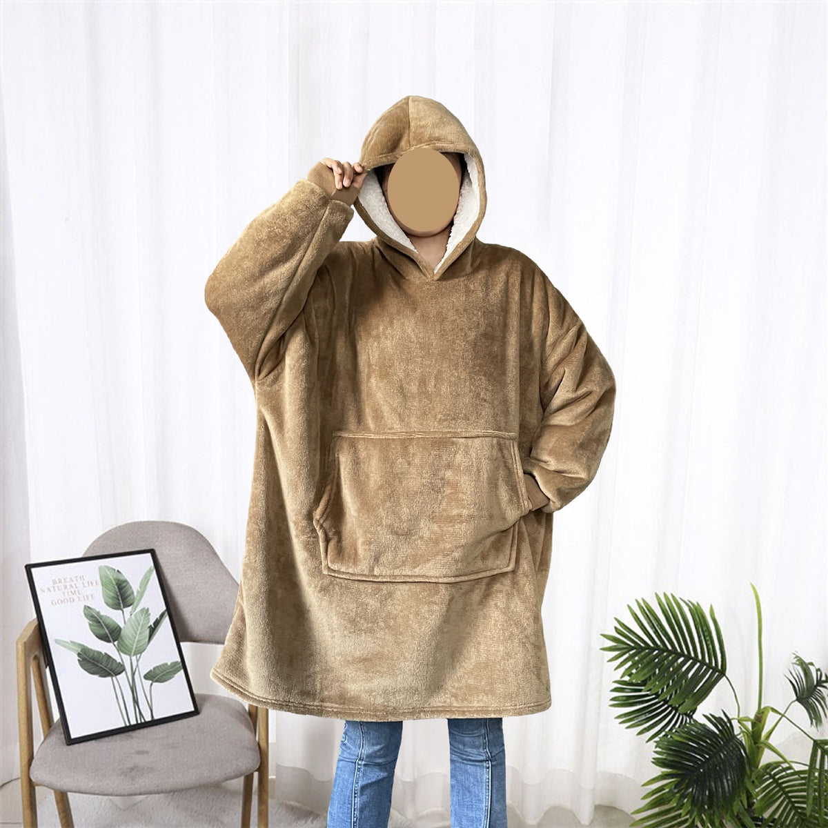 Cozy Up with Our Hooded Fleece Jacket Nightgown for Ultimate Comfort
