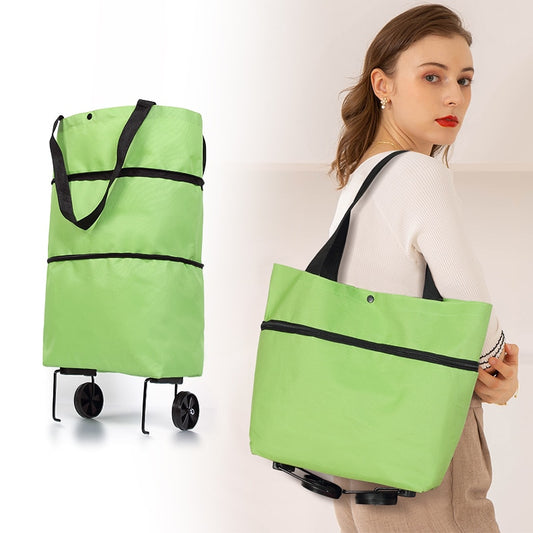 Folding Shopping Cart with Wheels - Your Convenient Grocery Companion