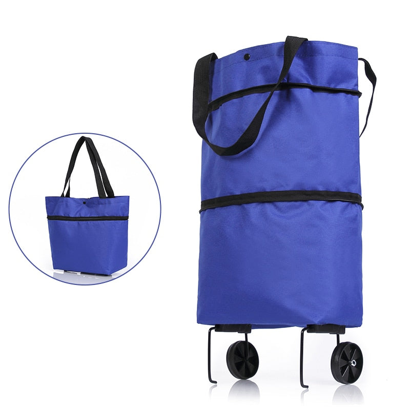 Folding Shopping Cart with Wheels - Your Convenient Grocery Companion