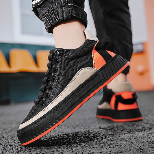 Premium Thick Sole Street Sneakers - Breathable Casual Lace Up Shoes