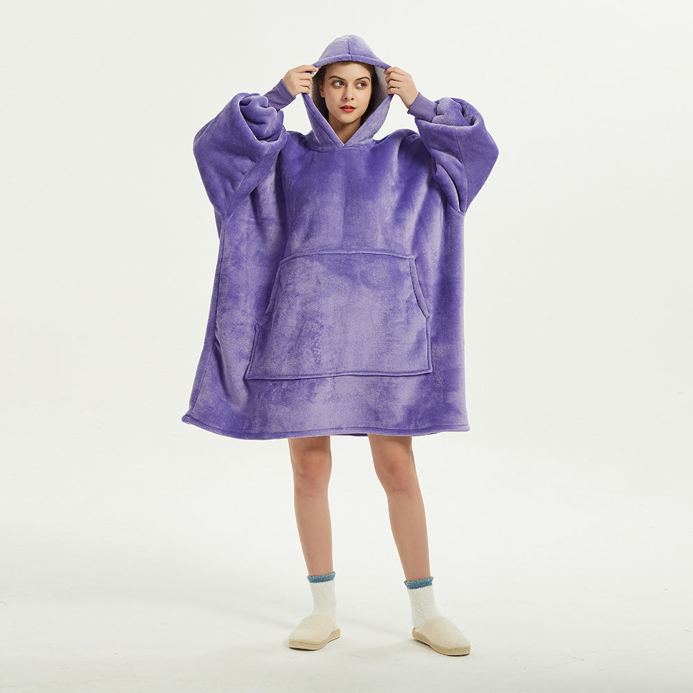 Cozy Up with Our Hooded Fleece Jacket Nightgown for Ultimate Comfort