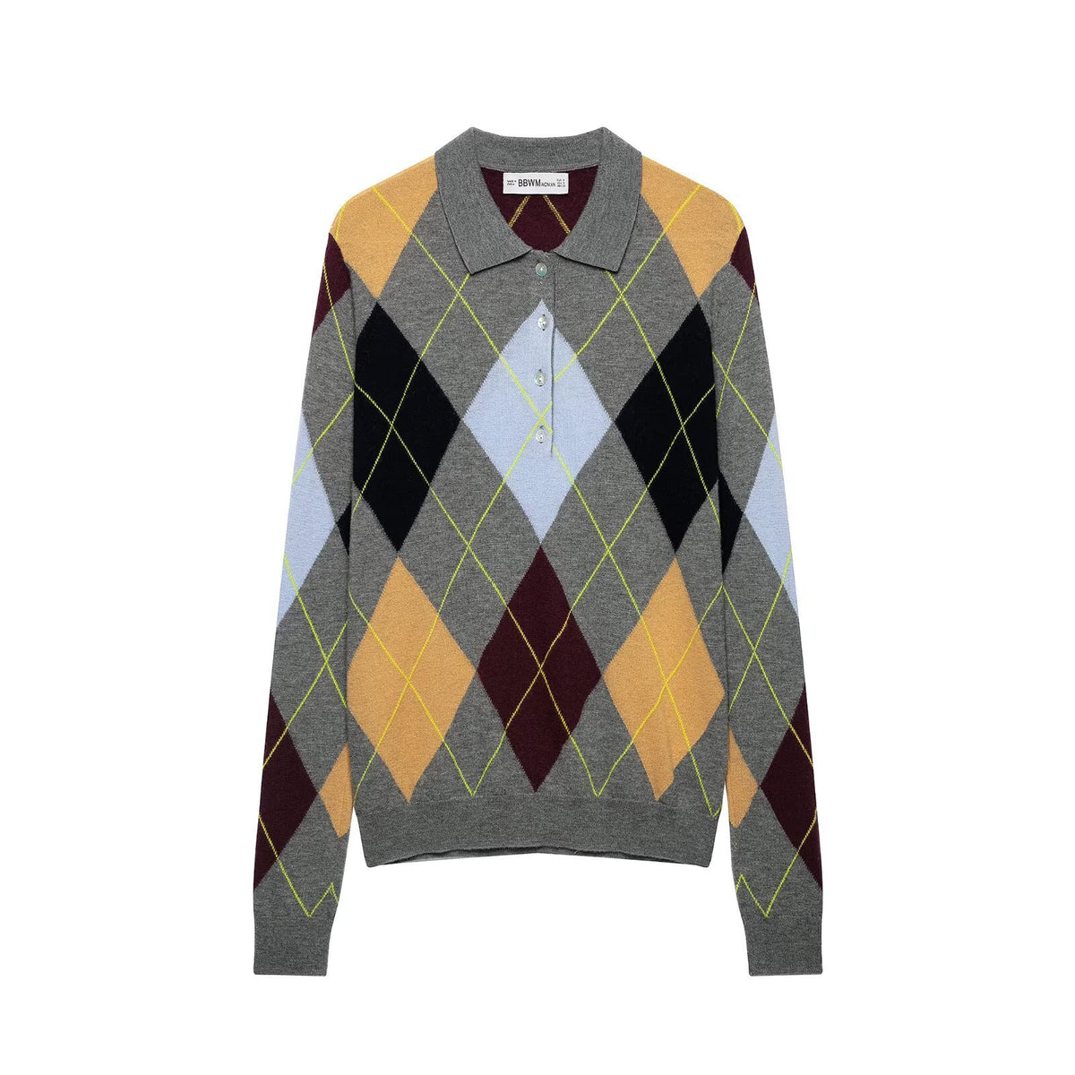 Elevate Your Style with Our Diamond Patterned Knitted Sweater for Women