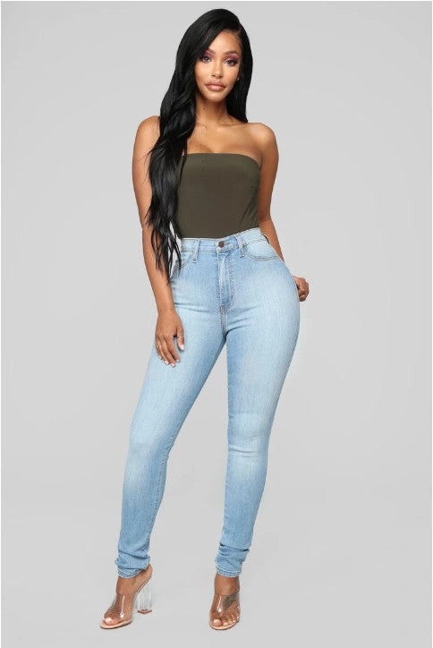 Women High-Waist Skinny Fit Denim Jeans