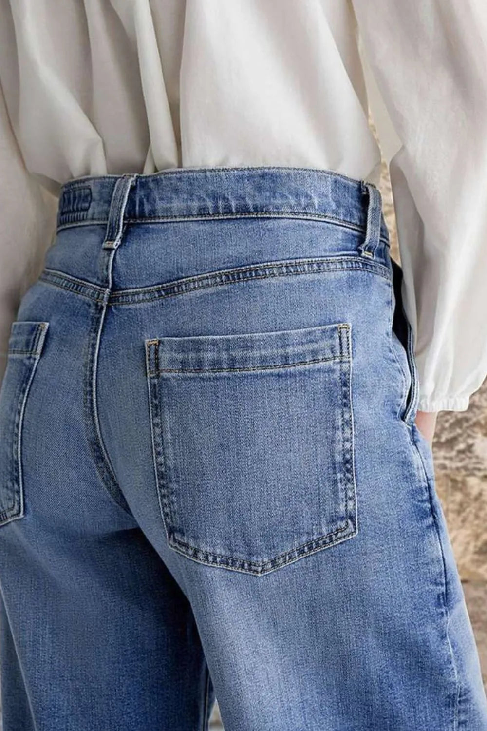Elevate Your Style with Our Embroidered Straight Leg Jeans