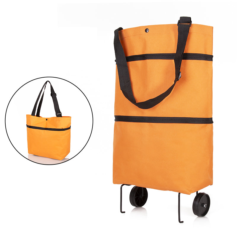 Folding Shopping Cart with Wheels - Your Convenient Grocery Companion