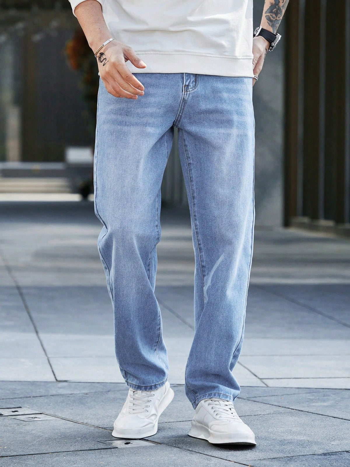 Elevate Your Style with Men's Vintage Washed Denim Pants