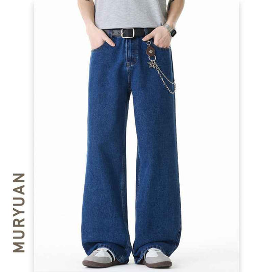 Men's Dark Blue Denim Jeans - Perfect Blend of Comfort and Style