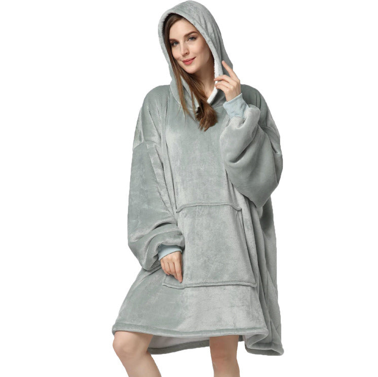 Cozy Up with Our Hooded Fleece Jacket Nightgown for Ultimate Comfort