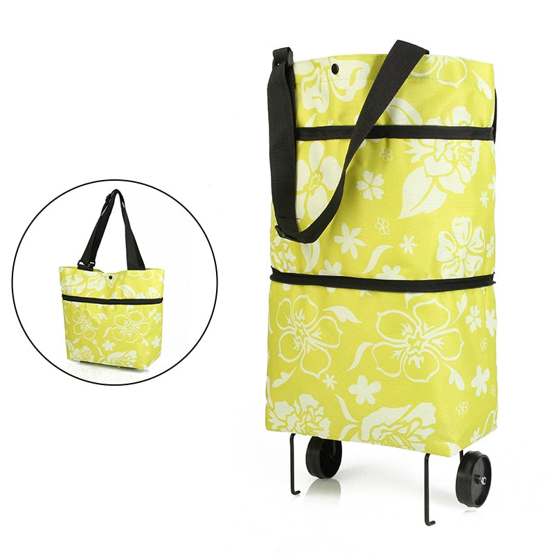 Folding Shopping Cart with Wheels - Your Convenient Grocery Companion