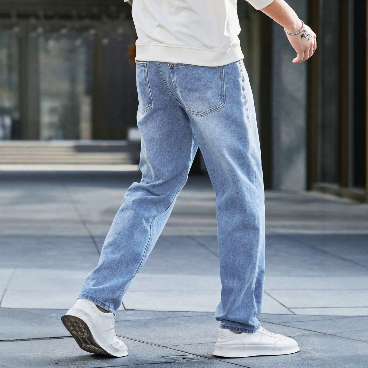 Elevate Your Style with Men's Vintage Washed Denim Pants
