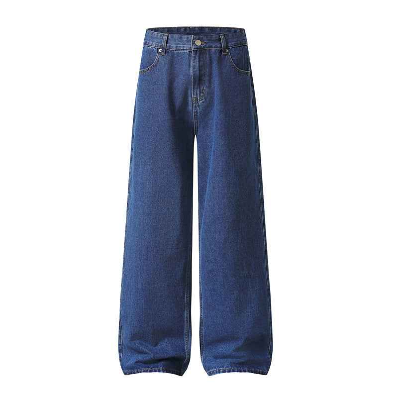 Men's Dark Blue Denim Jeans - Perfect Blend of Comfort and Style