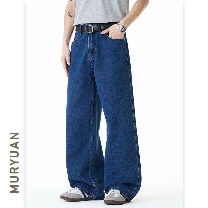 Men's Dark Blue Denim Jeans - Perfect Blend of Comfort and Style