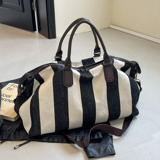 Versatile Stripe Shoulder Handbag: Elevate Your Style with Functionality