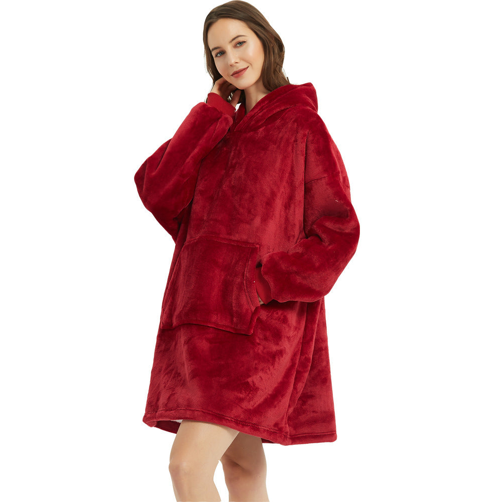 Cozy Up with Our Hooded Fleece Jacket Nightgown for Ultimate Comfort