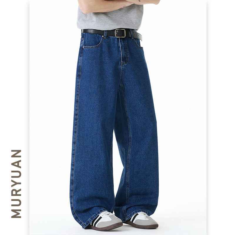Men's Dark Blue Denim Jeans - Perfect Blend of Comfort and Style