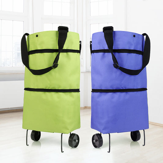 Folding Shopping Cart with Wheels - Your Convenient Grocery Companion