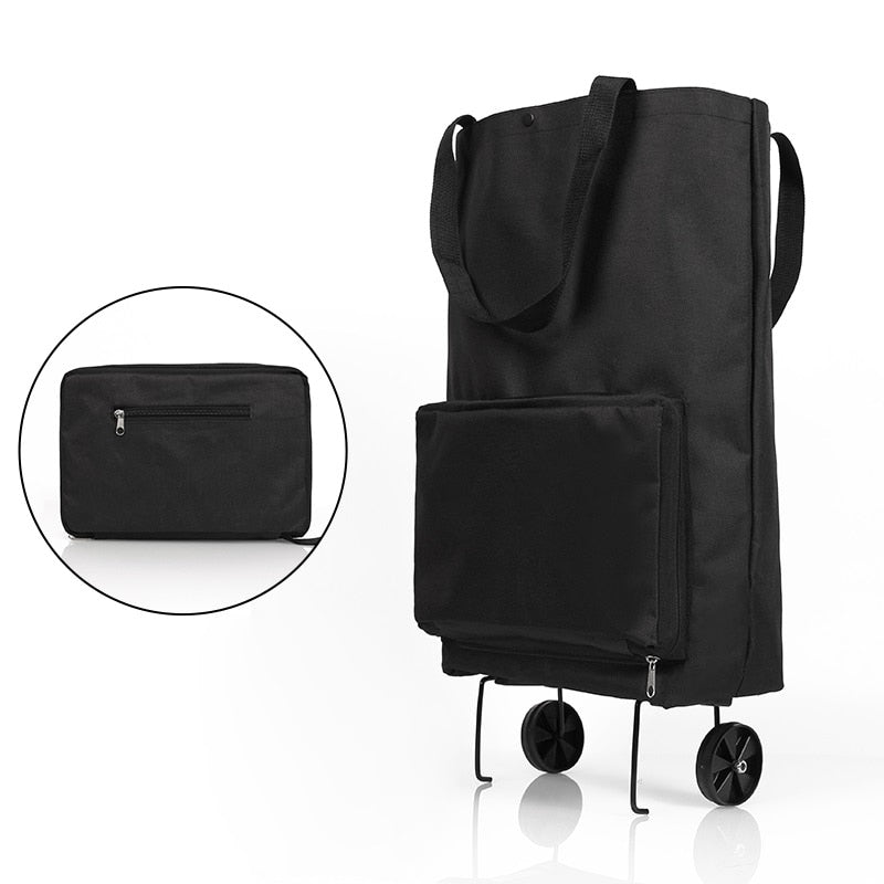 Folding Shopping Cart with Wheels - Your Convenient Grocery Companion