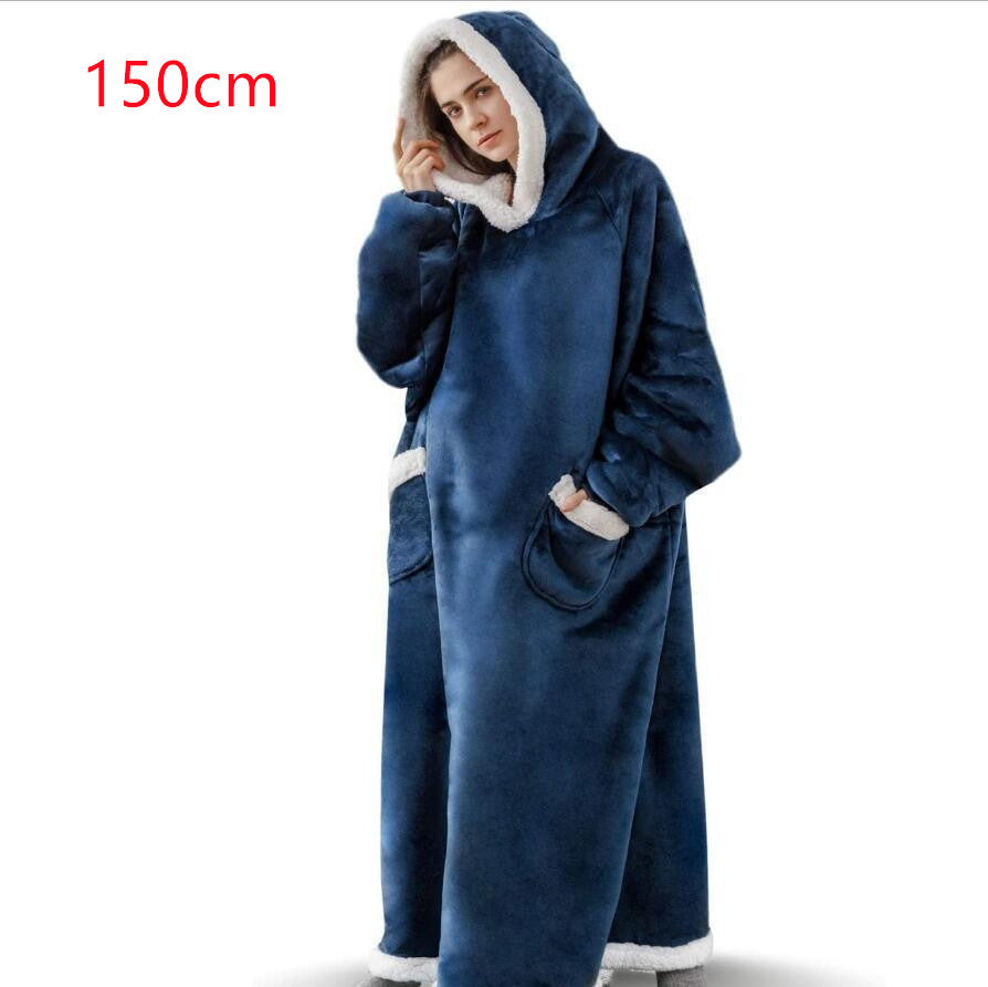 Oversized Hoodie Blanket - Wearable Sherpa Fleece Blanket Hoodie