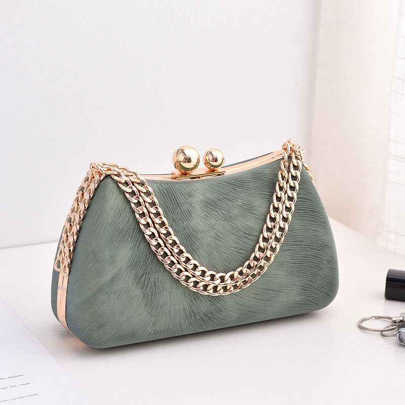 Black PU dinner minimalist handbag