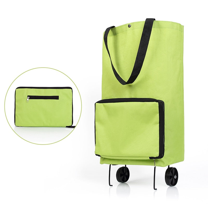 Folding Shopping Cart with Wheels - Your Convenient Grocery Companion