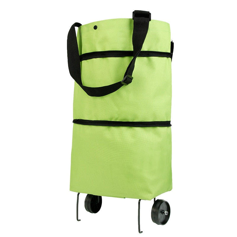 Folding Shopping Cart with Wheels - Your Convenient Grocery Companion