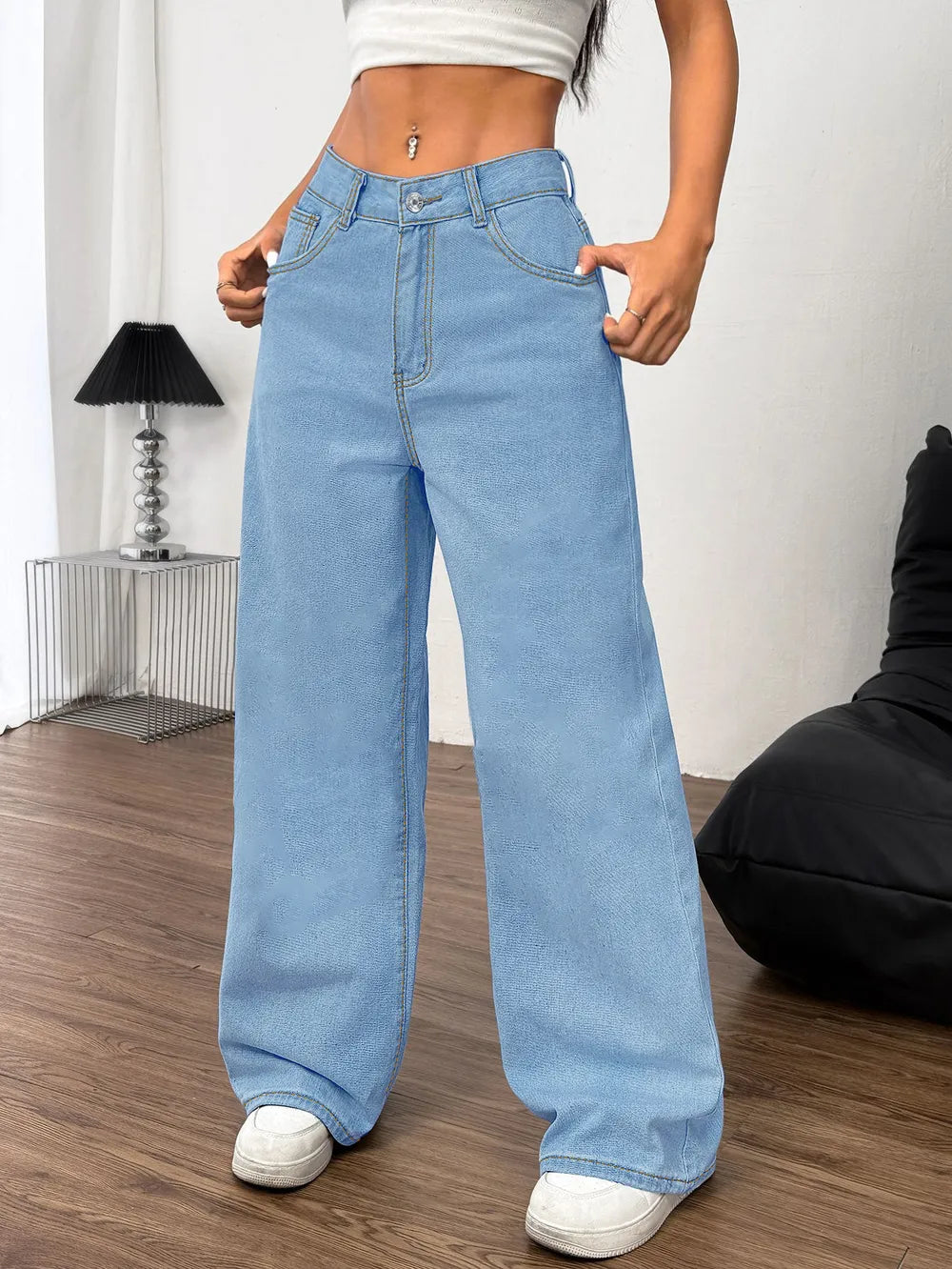 Elevate Your Style with Embroidered Wide Leg Jeans