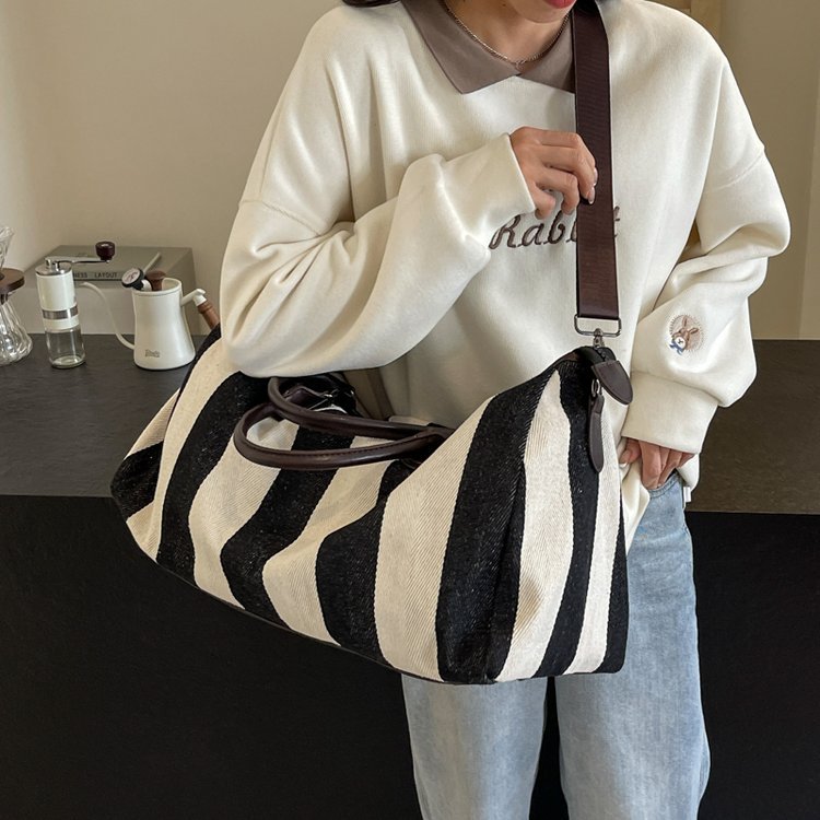 Versatile Stripe Shoulder Handbag: Elevate Your Style with Functionality