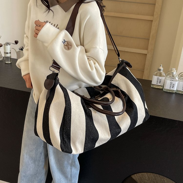 Versatile Stripe Shoulder Handbag: Elevate Your Style with Functionality