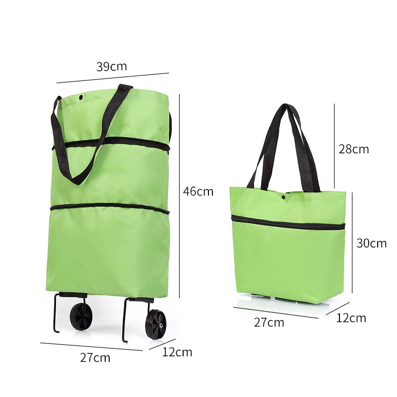 Folding Shopping Cart with Wheels - Your Convenient Grocery Companion