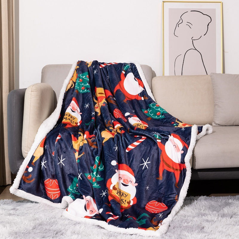 Cozy Up with Our Flannel Christmas Blanket – Double Layered Snowflake Design for the Perfect Holiday Comfort