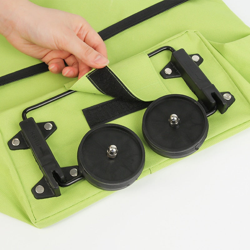 Folding Shopping Cart with Wheels - Your Convenient Grocery Companion