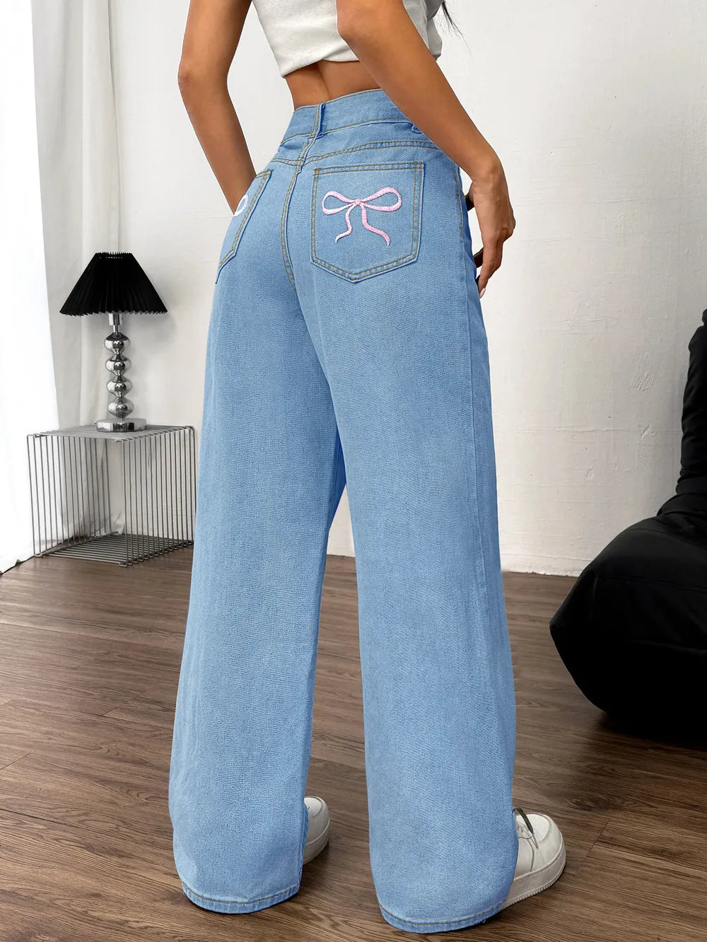 Elevate Your Style with Embroidered Wide Leg Jeans