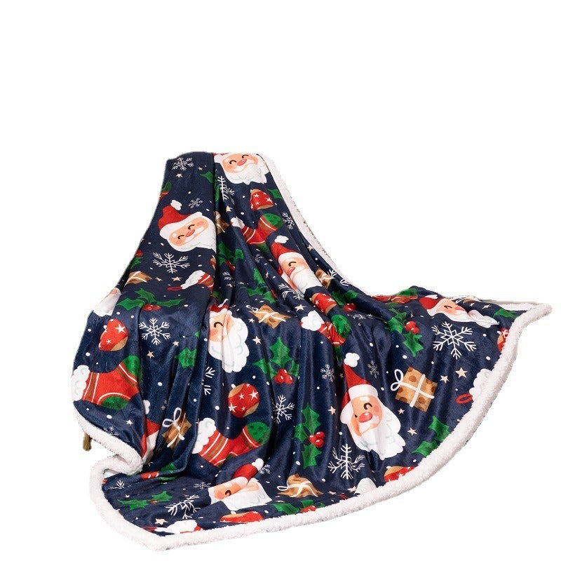 Cozy Up with Our Flannel Christmas Blanket – Double Layered Snowflake Design for the Perfect Holiday Comfort