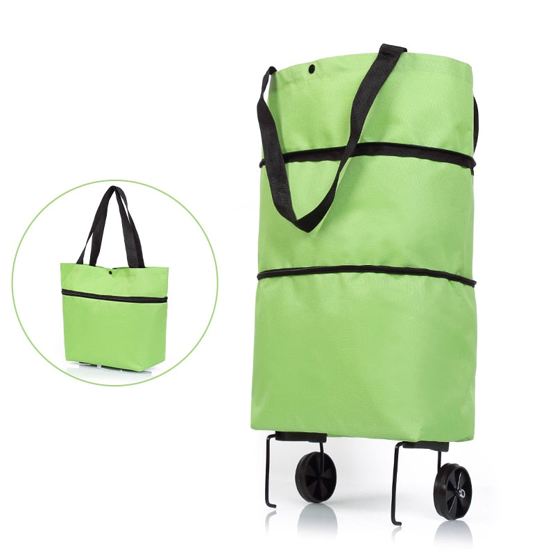 Folding Shopping Cart with Wheels - Your Convenient Grocery Companion