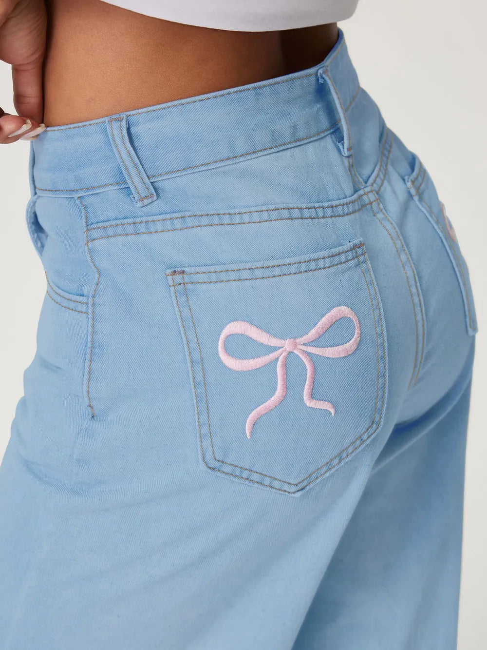 Elevate Your Style with Embroidered Wide Leg Jeans