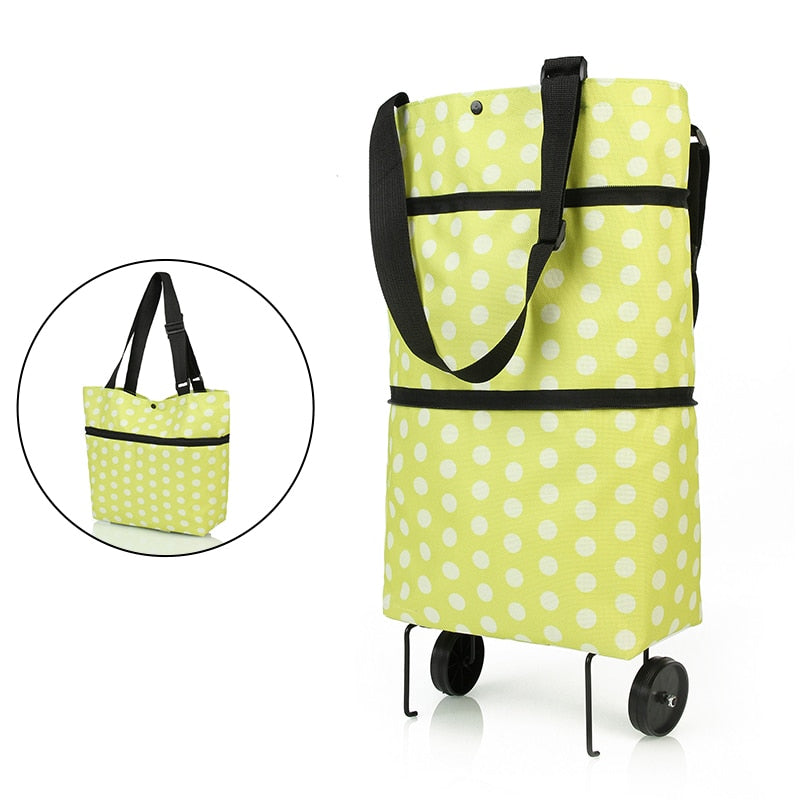 Folding Shopping Cart with Wheels - Your Convenient Grocery Companion