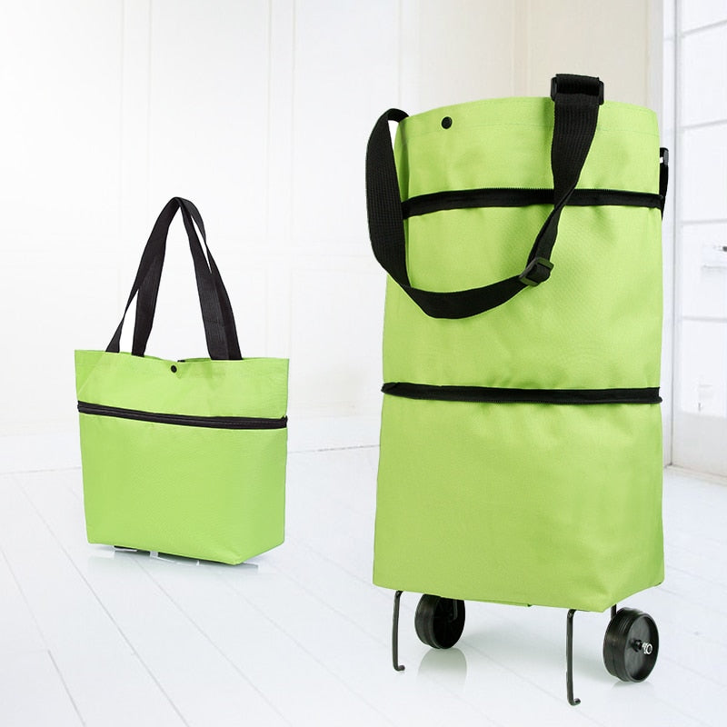 Folding Shopping Cart with Wheels - Your Convenient Grocery Companion