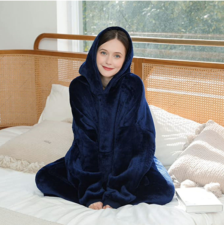Cozy Up with Our Hooded Fleece Jacket Nightgown for Ultimate Comfort