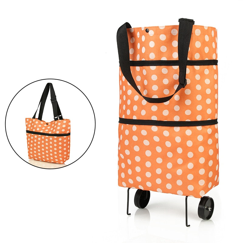 Folding Shopping Cart with Wheels - Your Convenient Grocery Companion