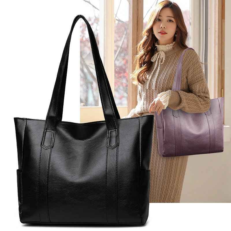 Single shoulder tote bag simple and versatile handbag