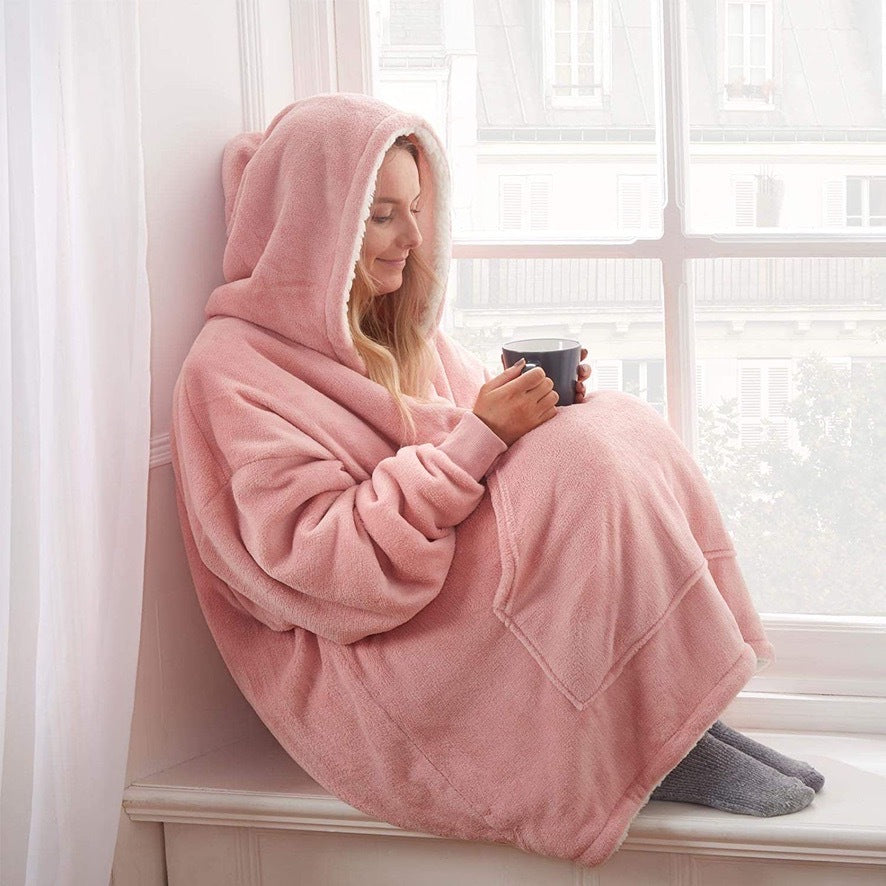 Cozy Up with Our Hooded Fleece Jacket Nightgown for Ultimate Comfort