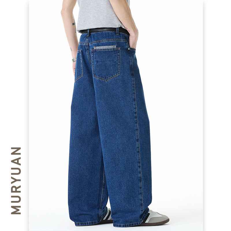 Men's Dark Blue Denim Jeans - Perfect Blend of Comfort and Style