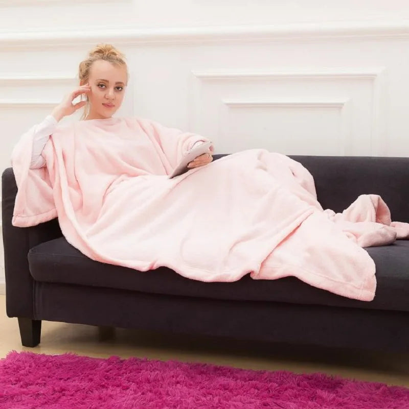 Warm Soft Coral TV Blanket – Cozy Comfort for Every Season