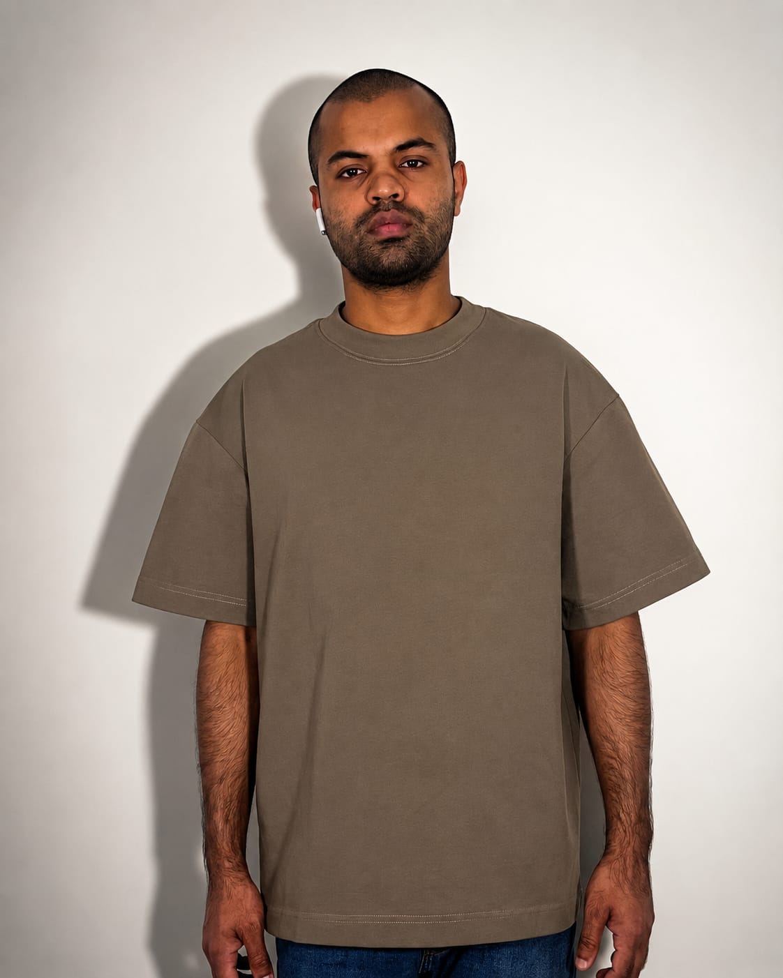 Oversized Cotton Crew Neck T-Shirt