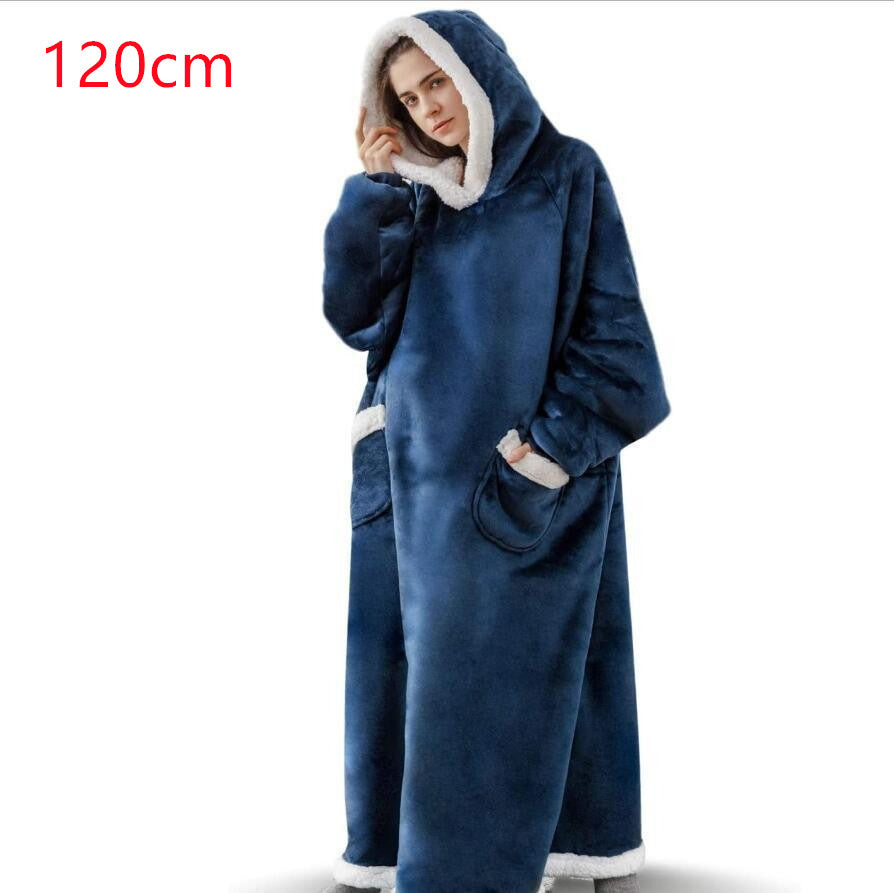 Oversized Hoodie Blanket - Wearable Sherpa Fleece Blanket Hoodie