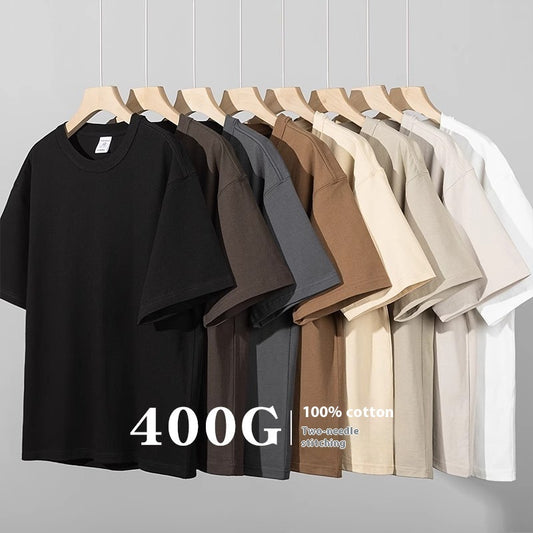 400GSM Premium Oversized T-Shirt – Heavyweight Cotton Minimalist Streetwear (Unisex)