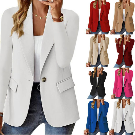Luxury Tailored Women's Blazer Coat-Elegant Office Long Jacket
