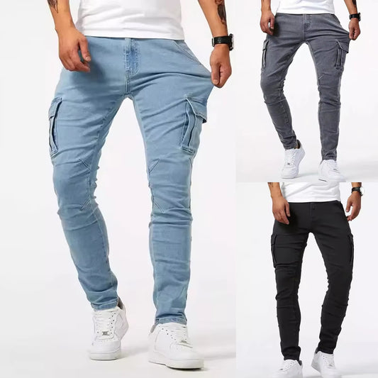 Men's Slim Fit Cargo Jogger Pants - Casual Stretch Trousers