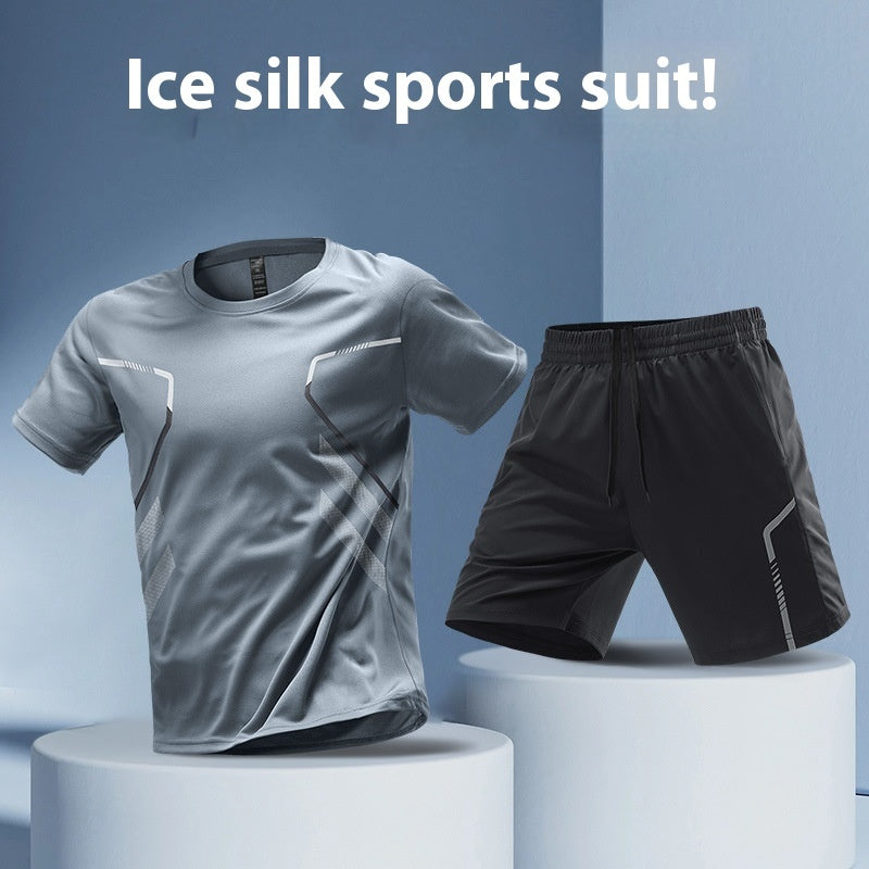 Men's Quick Dry Sport's T-shirts And Shorts Set
